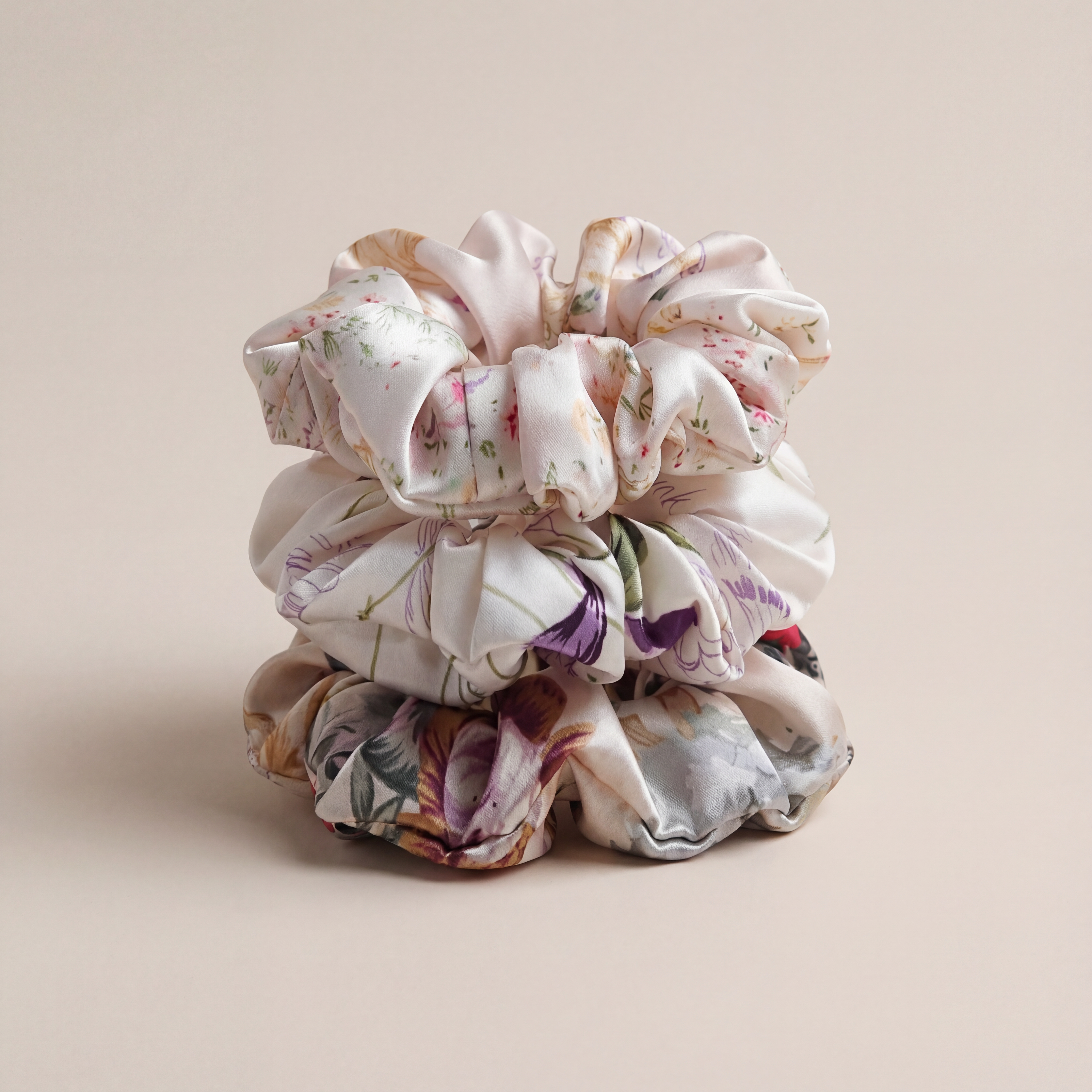 Mulberry Silk Scrunchies — Large set of 3